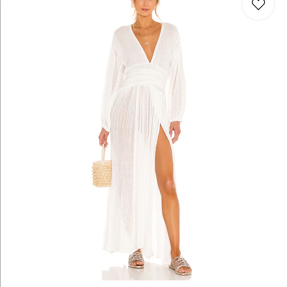 Jen’s Pirate Booty Maxi Dress from Revolve - White - maternity photo dress